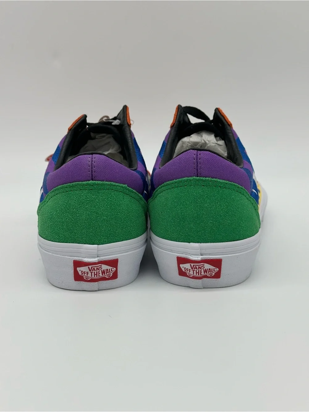 Vans Multi-Color Skate Sneakers — Red, Yellow, Blue, Green, Purple